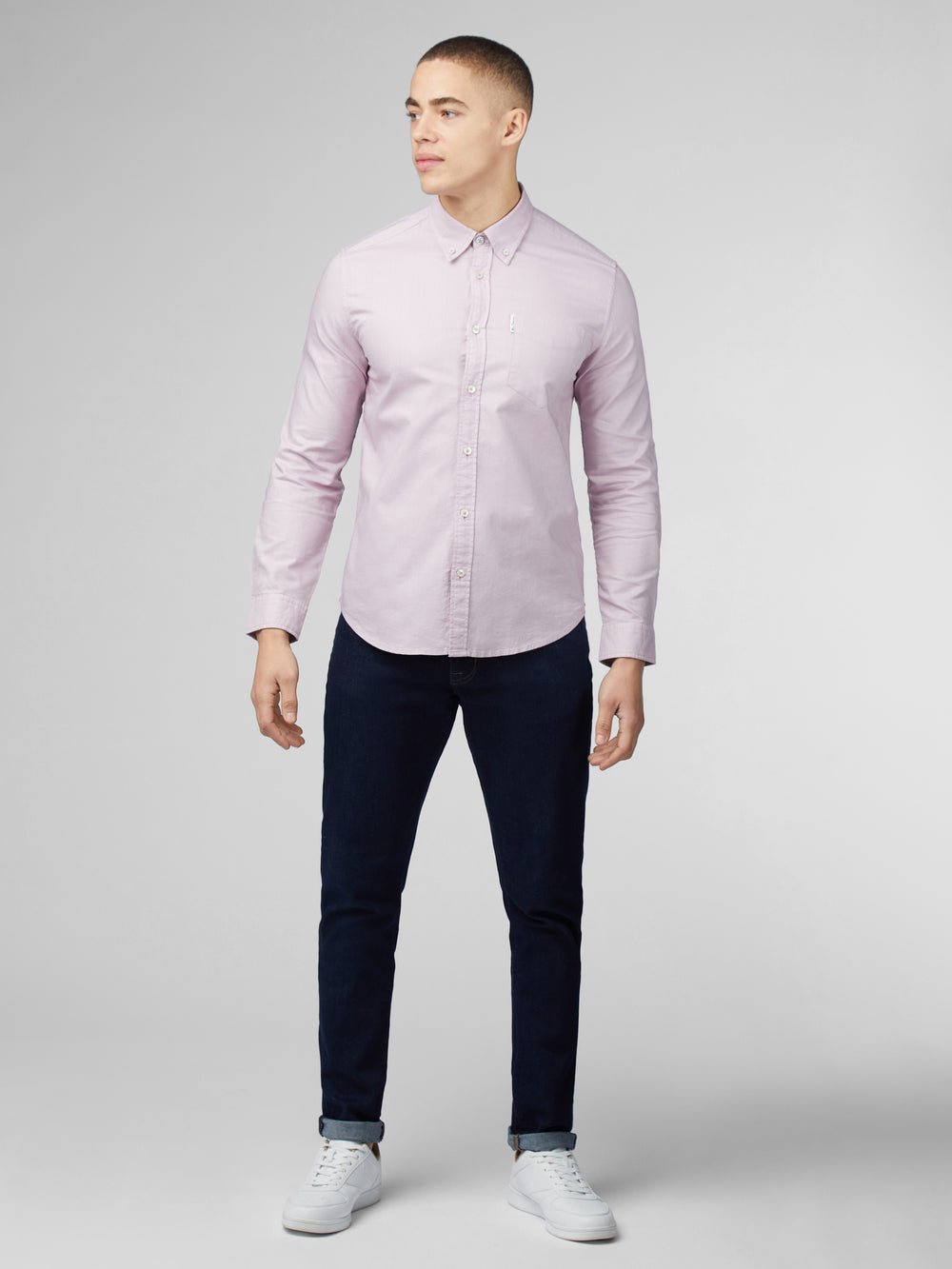 Chemises Ben Sherman Signature Oxford Long Sleeve Violette | QXE-82058546